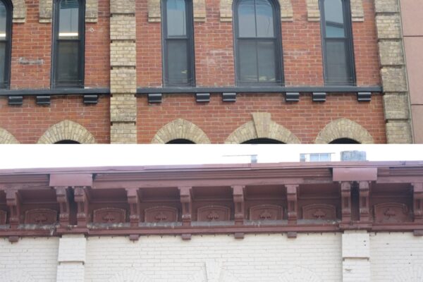 401-405-Yonge-Street-Before-and-After-Cornice